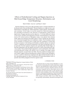 Effects of Hydrothermal Cooling and Magma Injection on Mid