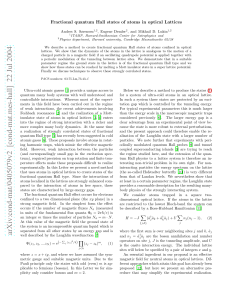 Fractional quantum Hall states of atoms in optical Lattices