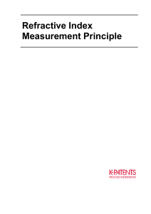 Refractive Index Measurement Principle - K