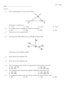 Name: Review 6 ___ 1) In the accompanying figure, l, m, and n are