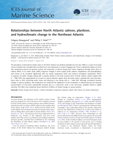 Relationships between North Atlantic salmon, plankton, and