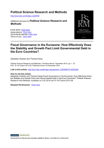 Fiscal Governance in the Eurozone: How Effectively Does