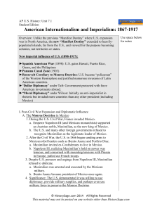 American Internationalism and Imperialism: 1867-1917