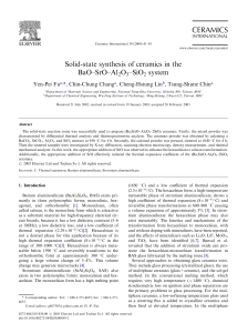 Solid-state synthesis of ceramics in the BaO–SrO–Al2O3–SiO2 system