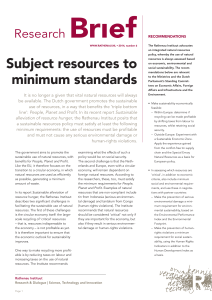 Subject resources to minimum standards