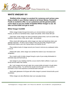 white vinegar 101 - Pastorelli Food Products