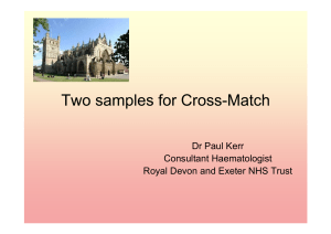 Two samples for cross