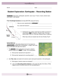 Student Exploration: Earthquake – Recording Station