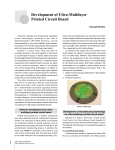 Development of Ultra-Multilayer Printed Circuit Board