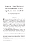 What`s the Point of Reciprocal Trade Negotiations?