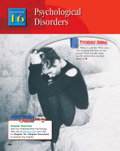 Psychological Disorders - Miami East Local Schools