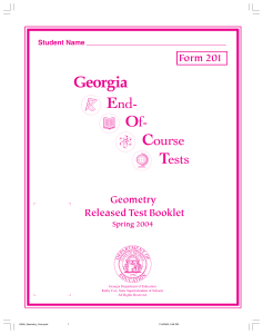 Geometry Released Test Booklet - GADOE Georgia Department of