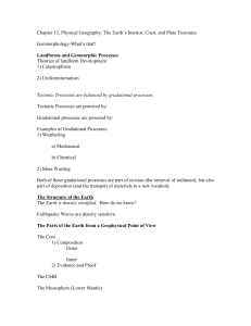 Chapter 13 Earth`s Interior and Tectonics