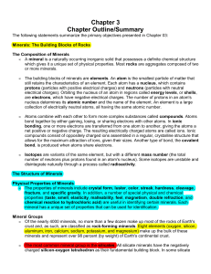 Chapter 2: Matter and MineralsChapter Summary