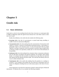 Chapter 5 Credit risk - Department of Applied Mathematics and