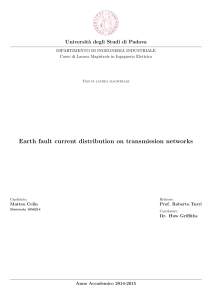 Earth fault current distribution on transmission networks