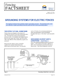 Grounding System For Electric Fences