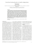 Growth and mixing dynamics of mantle wedge plumes