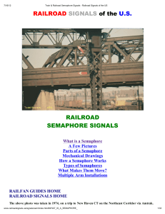 RAILROAD SIGNALS of the U.S. RAILROAD SEMAPHORE SIGNALS
