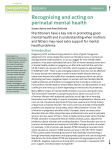 Recognising and acting on perinatal mental health