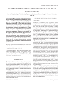 REFERRED MUSCLE PAIN/HYPERALGESIA AND CENTRAL