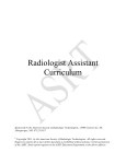 2011 ASRT Radiologist Assistant Curriculum