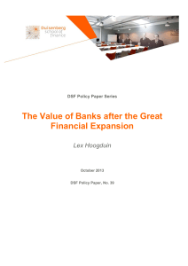 No. 39: The Value of Banks after the Great Financial Expansion