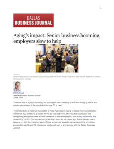 Aging`s impact: Senior business booming, employers slow to help