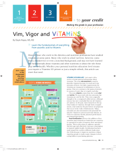 Vim, Vigor and Vitamins - School Nutrition Association