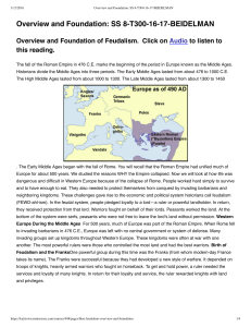 Overview and Foundation: SS 8-T300-16-17