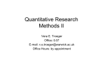 Quantitative Research Methods II