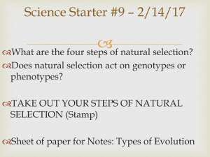 Notes 8.6 – Types of Evolution