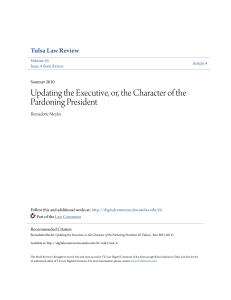 Updating the Executive, or, the Character of the Pardoning President