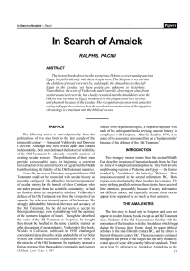 In Search of Amalek - Creation Ministries International