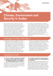 Climate, Environment and Security in Sudan