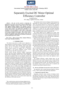 Separately Excited DC Motor Optimal Efficiency Controller