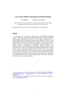Assets Liabilities Management In Islamic Banking