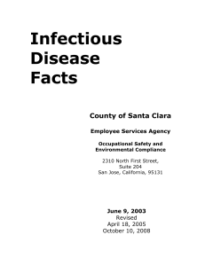 Infectious Disease Facts - the County of Santa Clara