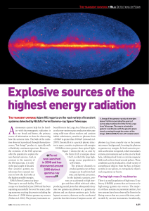 Explosive sources of the highest energy radiation