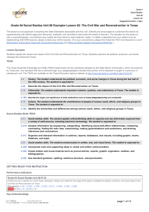 Grade 04 Social Studies Unit 08 Exemplar Lesson 02: The Civil War