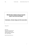 Biodiversity climate change impacts report card technical paper