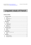 Linguistic study of French