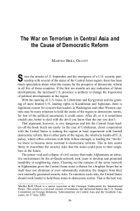 The War on Terrorism in Central Asia and the Cause of Democratic