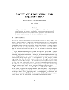 money and production, and liquidity trap
