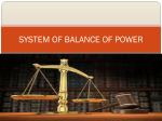 SYSTEM OF BALANCE OF POWER
