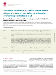 Stochastic spontaneous calcium release events trigger