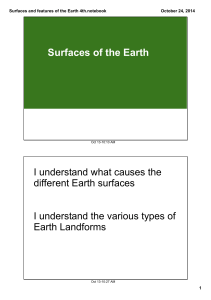 Surfaces and features of the Earth 4th.notebook