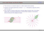 Force and Torque on Electric Dipole