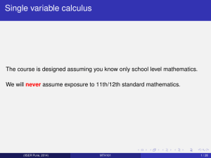 Lecture 1- Real Numbers