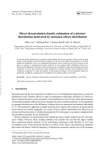 Direct deconvolution density estimation of a mixture distribution
